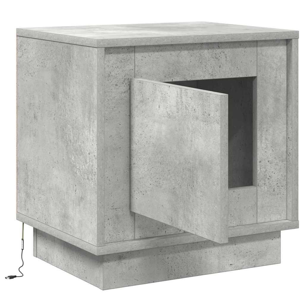 Bedside Cabinet with 2 pcs Concrete grey 44 x 34.5 x 45 cm